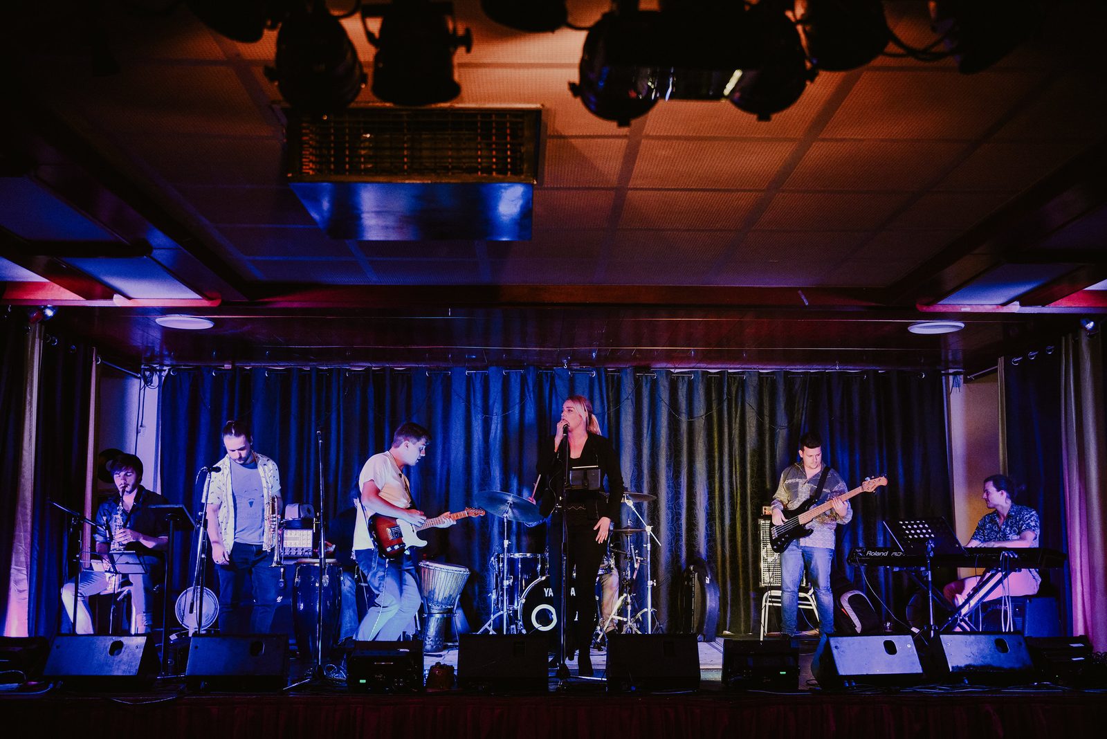 Adrianna Mac big band performing with horns